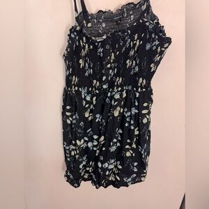 Torrid size 3 black with blue and green print cami.